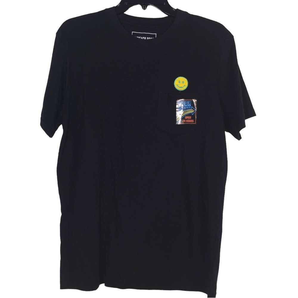 Beach Bros Smiley Face Surprise T-shirt S Black